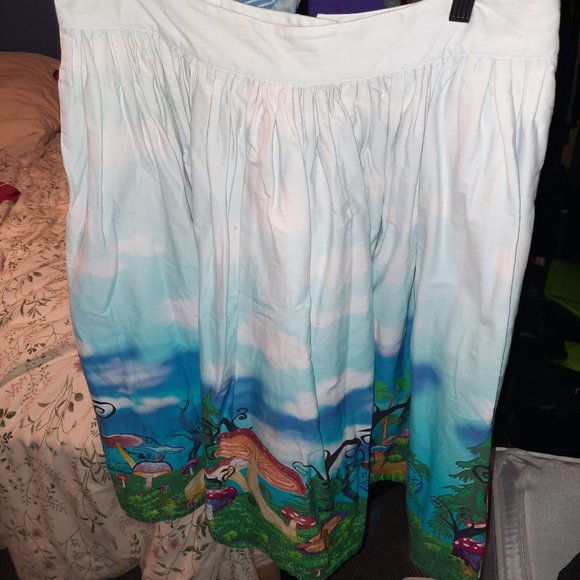 Unique Vintage Wonderland Swing Skirt - Picture 6 of 6